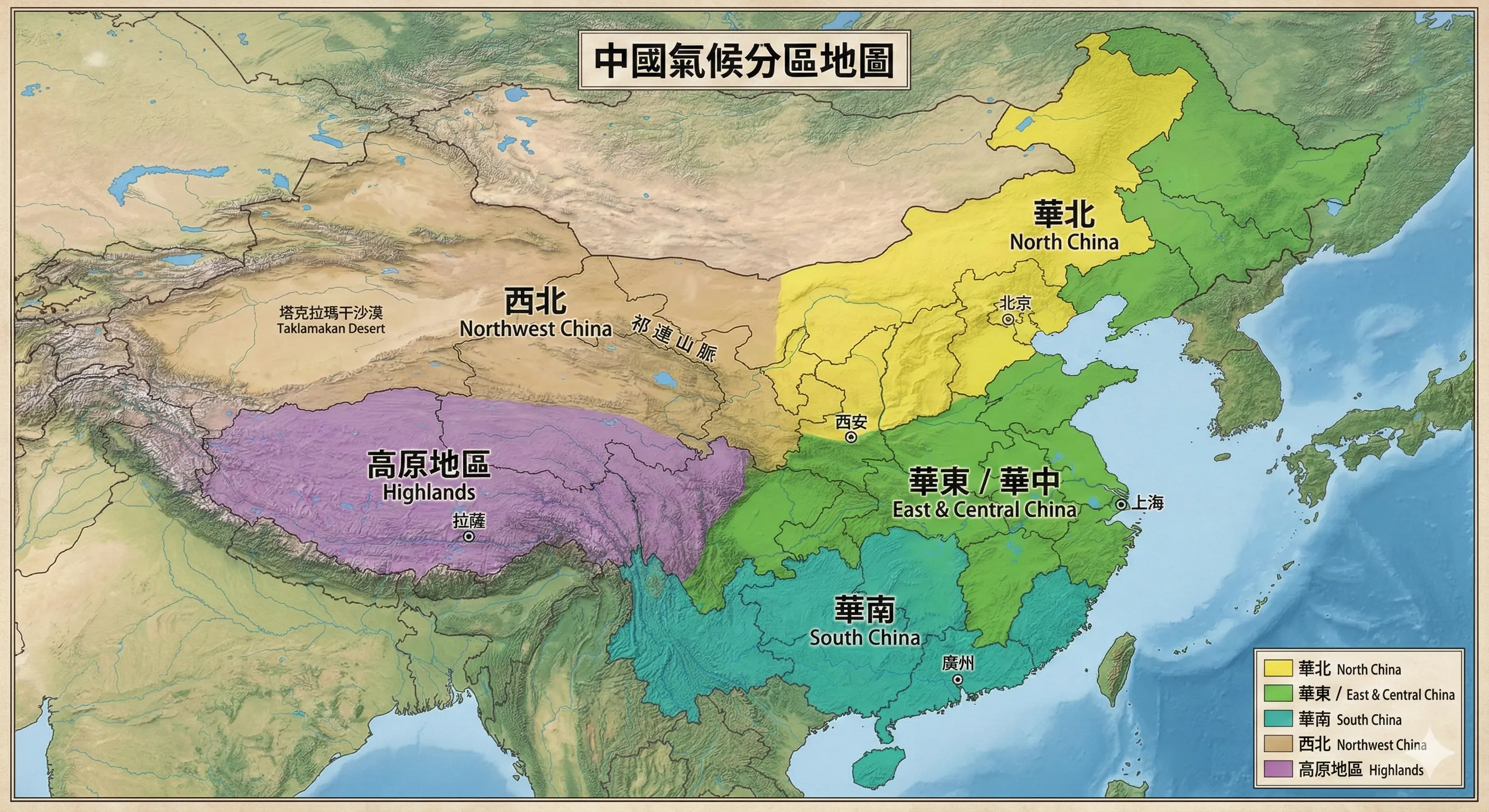 Map of China's regional climate zones.webp
