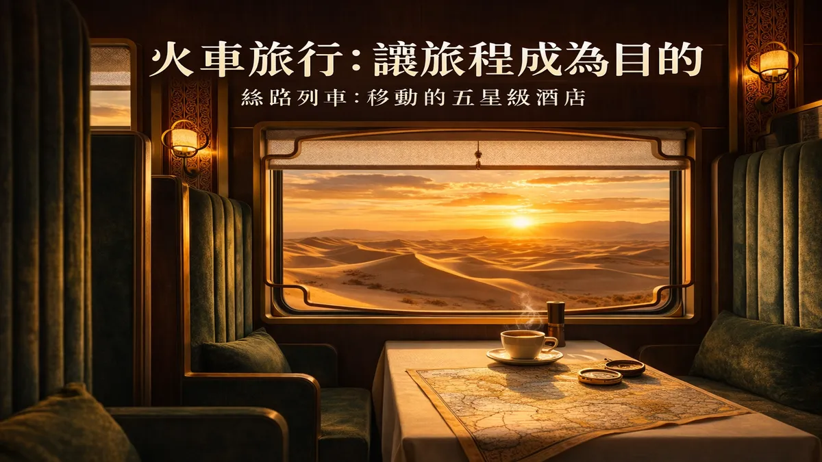 絲路列車豪華車廂內的沙漠落日景觀.webp